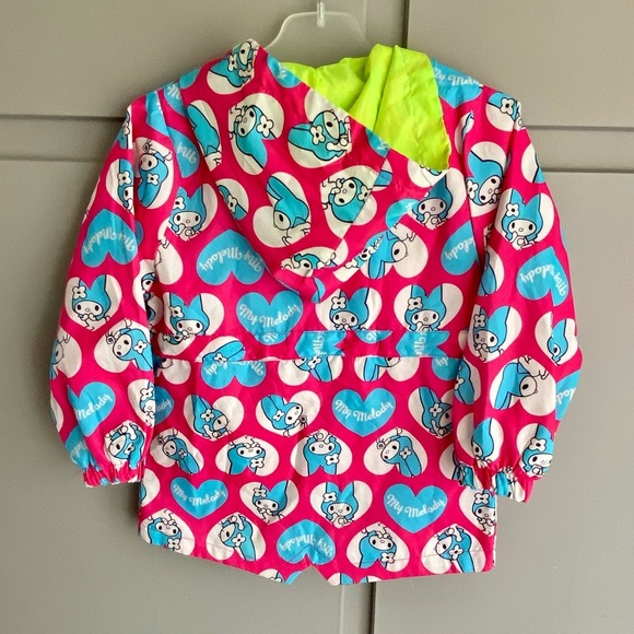 Cute Girls Size XXL Zip Up Jacket With Pockets, Hood, And Cartoon Heart Design - Picture 5 of 7